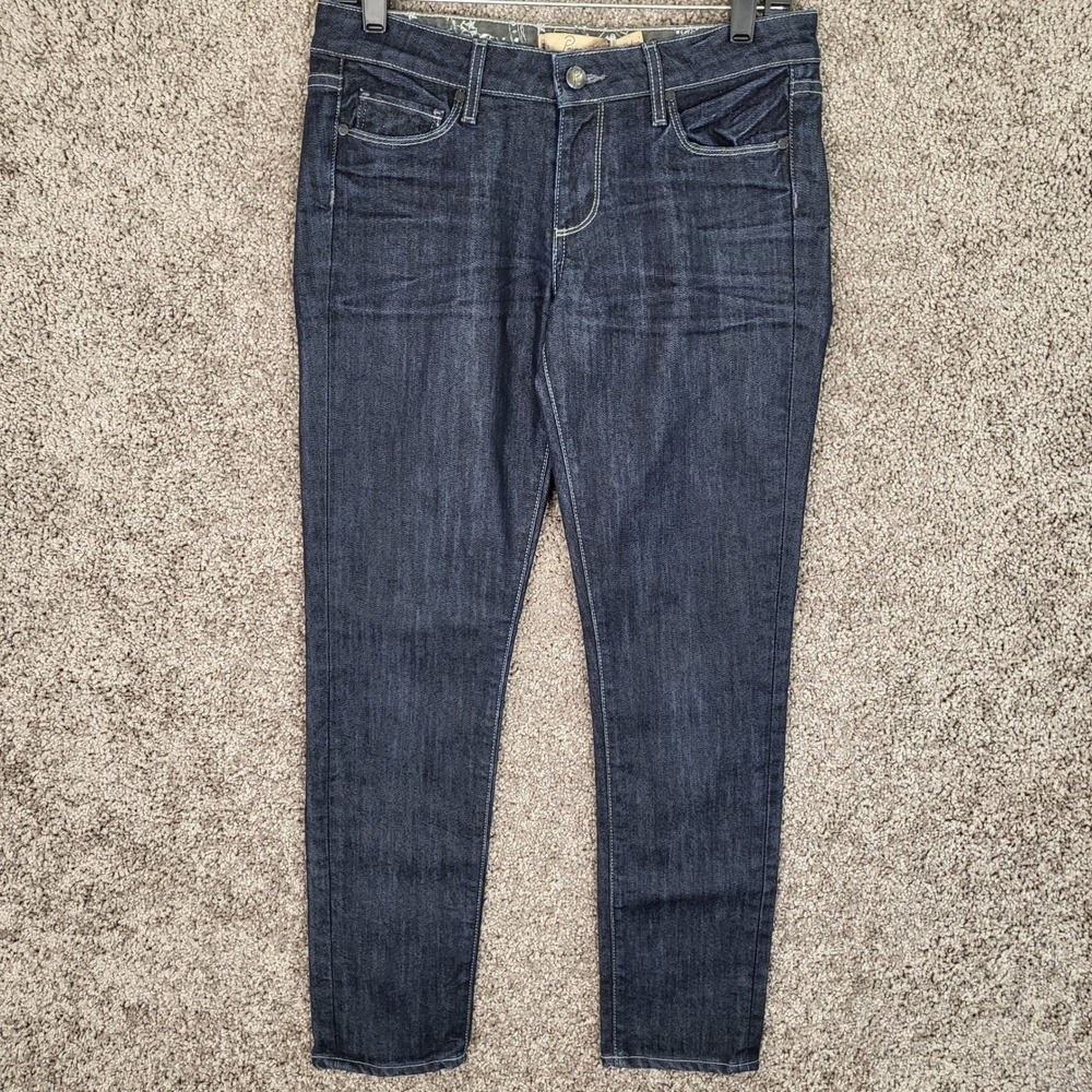 Paige Skyline Womens Dark Wash Skinny Jeans Size 28 Waist 30 Inseam 29 Rise 8
